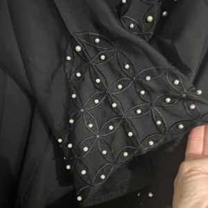 Beautiful black robe beautiful detail w pearls